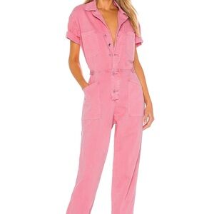 Pistola Pink Short Sleeve Jumpsuit